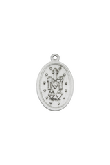 0.8" Sterling Silver Oval Miraculous Medal
