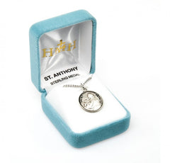0.9" St. Anthony Round Sterling Silver Medal