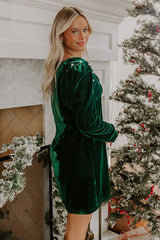 Vino At Midnight Velvet Mini Dress