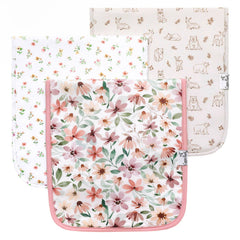 3 Pack Premium Burp Cloths - Natalie