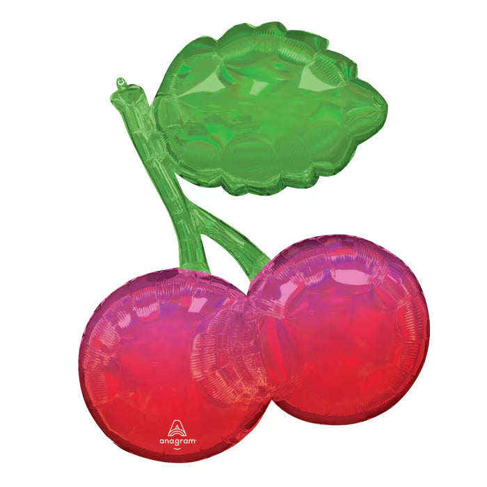 30" Iridescent Cherries Foil Balloon