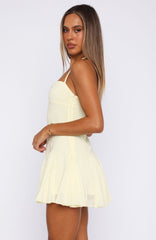 Think I'm In Love Mini Dress Lemon