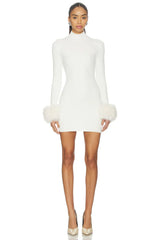 Britt Faux Fur Cuff Mini Dress