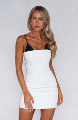 Shame For You Mini Dress White/Black