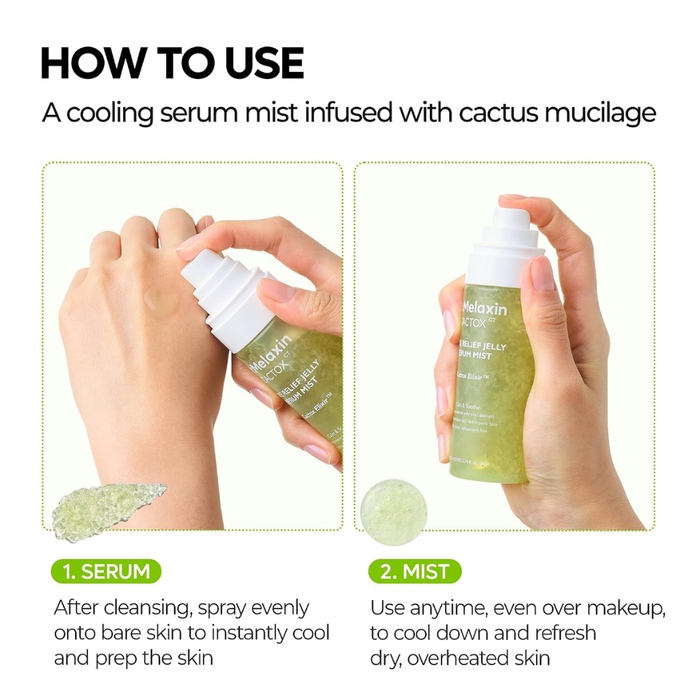 Dr. Melaxin Cactox Pore Relief Jelly Serum Mist Nudie Glow Australia