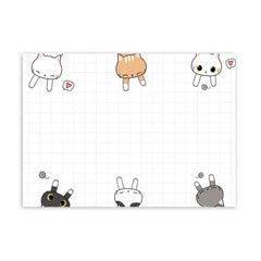 Cat Peekaboo Grid Sticky Notes