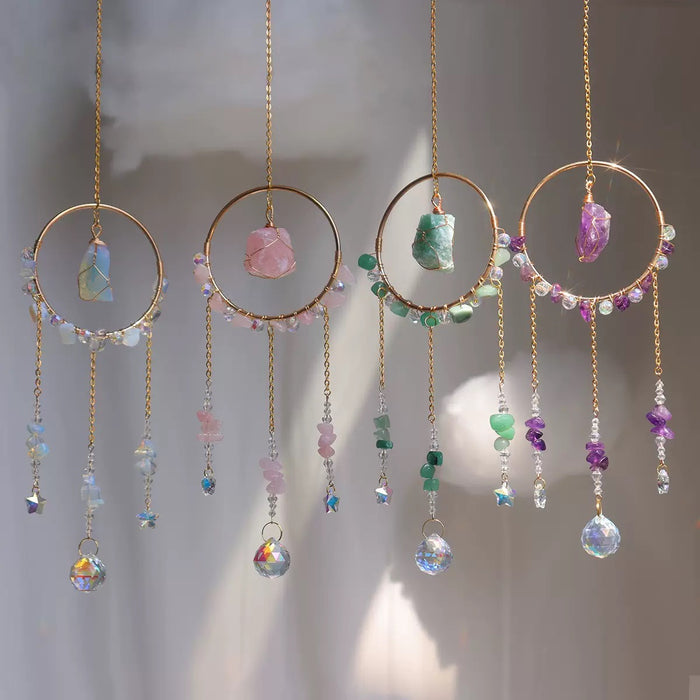 Circle Rough Stone Sun Catcher