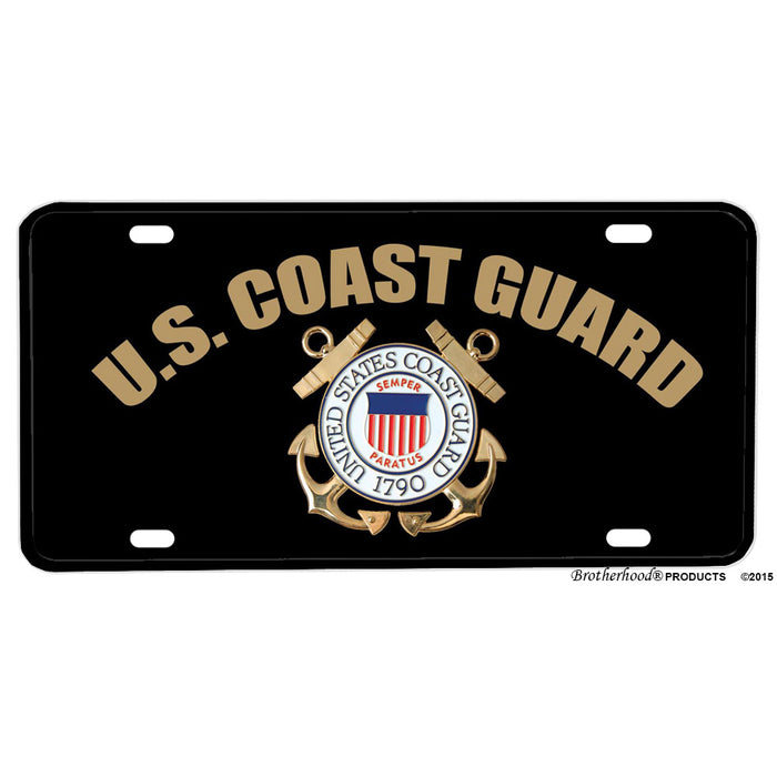 Coast Guard Emblem Design License Plate