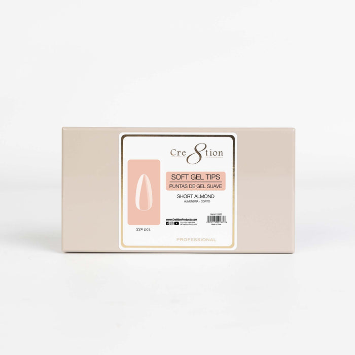 Cre8tion Soft Tips - Almond Short Small Box (224pcs)
