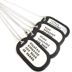 Custom Military Themed Dog Tag for Tweens Salt and Sparkle