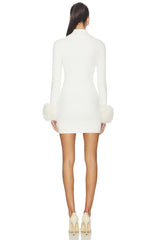 Britt Faux Fur Cuff Mini Dress