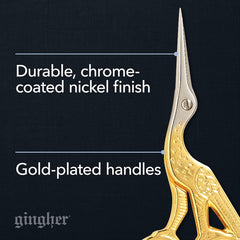 Gingher 3 1/2in Stork Embroidery Scissors
