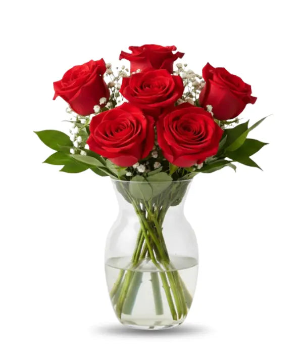 Half Dozen Red Roses - Bloomex Usa