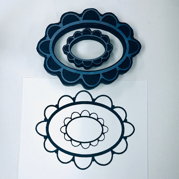 Kae Pea | Double Daisies Frame | Art Foam Stamp