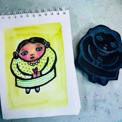 Kae Pea | Girly with Heart | Art Foam Stamp