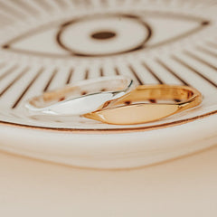 KARMA Dainty Gold or Silver Ring Salt and Sparkle