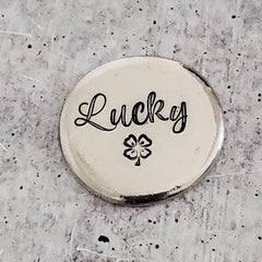 LUCKY Charm St Patrick's Day Pocket Stone Salt and Sparkle