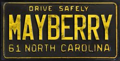 Mayberry North Carolina License Plate - MAYBERRY