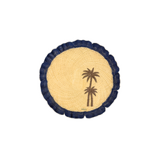 Navy Wave Palms Placemat