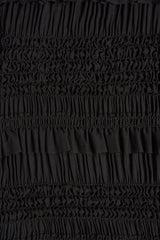 Ruffled Mid-Rise Shorts in Black