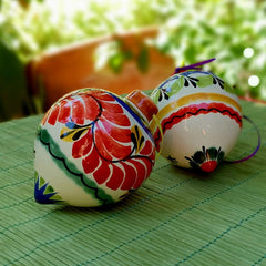 Ornament Sphere 3D Shape Set of 2 MultiColors