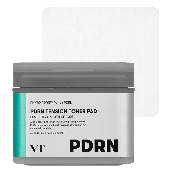 VT Cosmetics PDRN Tension Toner Pad Nudie Glow Australia