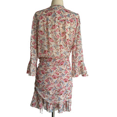 Pink Floral Dress - M