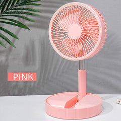Portable folding fan