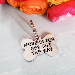 RBNY BITCH Pet Tag Salt and Sparkle