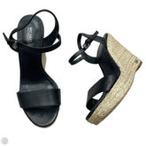 Sandals Heels Wedge By Michael By Michael Kors In Black & Cream, Size: 7.5