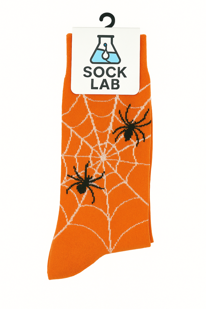 Spider Web Mens Crew Sock
