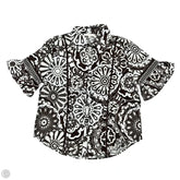 Top Short Sleeve By Ramy Brook In Brown & White, Size: S