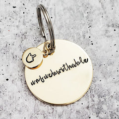 UNF*CKWITHABLE Key Ring - Funny Brass Keychain - Inspirational Women's Gift - Motivational Keychain- Sarcastic Gift for Her - Funny Mantra