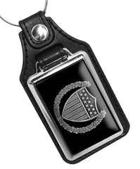 United States Coast Guard Officer In Charge Ashore Emblem Faux Leather Key Ring