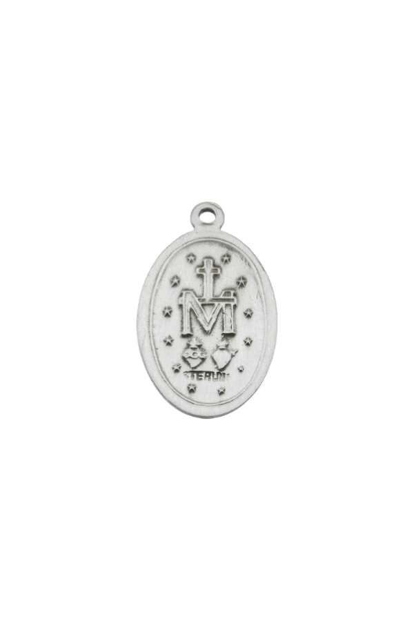 0.8" Sterling Silver Oval Miraculous Medal