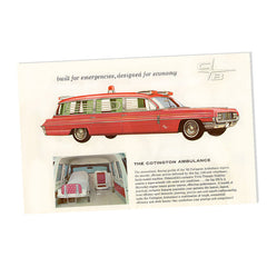 1962 C-B Cotington Ambulance Built for Emergencies 24x36 or 11x17