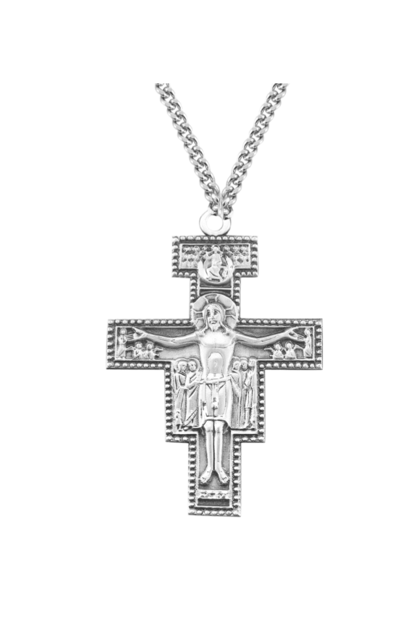 2" Sterling Silver San Damiano Crucifix