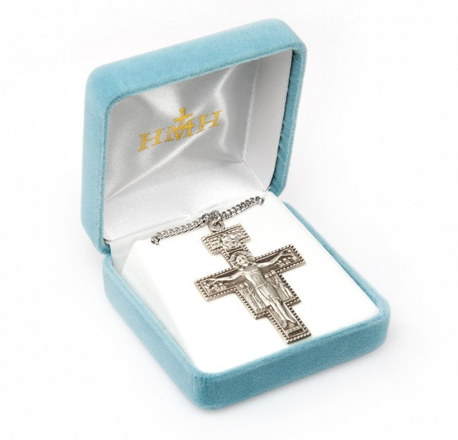 2" Sterling Silver San Damiano Crucifix