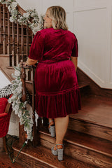 Merlot Dreams Velvet Dress Curves