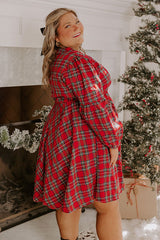 Holiday Cheer Plaid Dress Curves