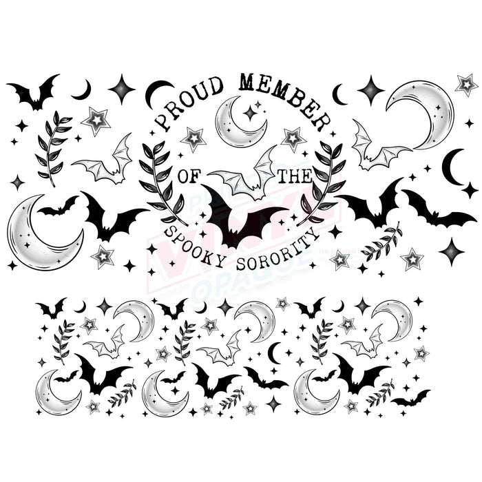 40 oz Tumbler Wrap - UVDTF Ink Transfers - Spooky Sorority | UVDTF from The Glitter Guy