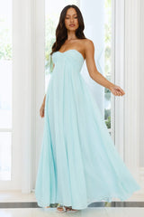 Secluded Grove Strapless Maxi Dress Mint