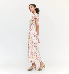 Couturebud The Dominique Dress - Pink Bluebonnet