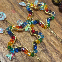 7 Chakra Heart and Star Sun Catcher