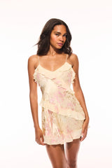 Lomina Summer Heirloom Print Mini Dress