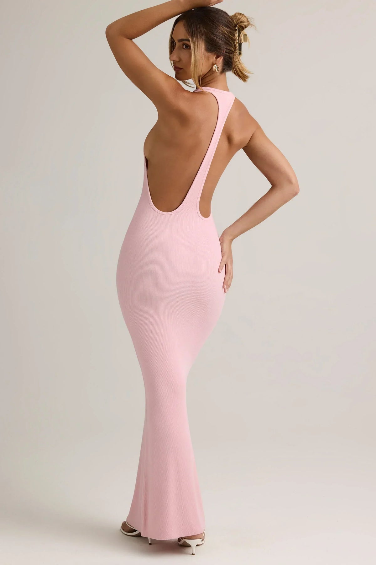 Modal Racerback Maxi Dress in Baby Pink