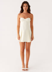Victoria Strapless Mini Dress - Butter