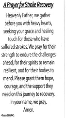 A Prayer for Stroke Recovery U - LAMINATED HOLY CARDS- QUANTITY 25 PRAYER CARDS