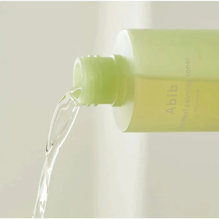 Abib Heartleaf Calming Toner Skin Booster 200mL Korean lightweight, soothing facial toner formulated to hydrate, calm redness, and balance sensitive or acne-prone skin.