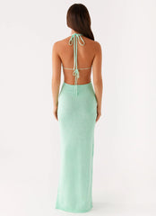 Tropez Knit Maxi Dress - Pastel Green